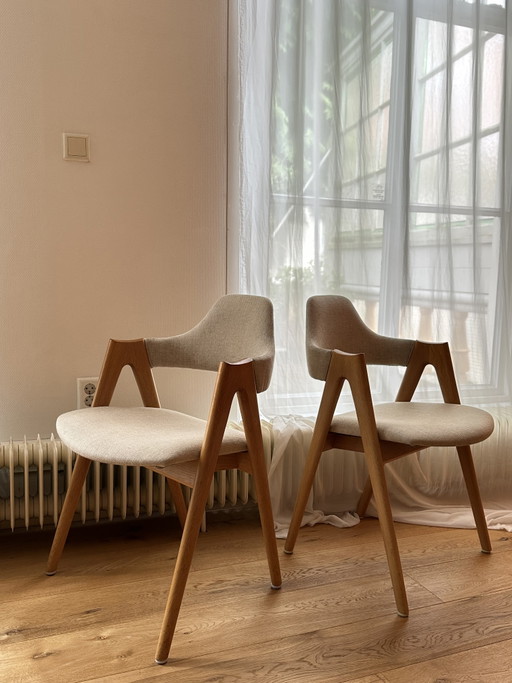 2x Deense design stoelen van Kai Kristiansen Japandi