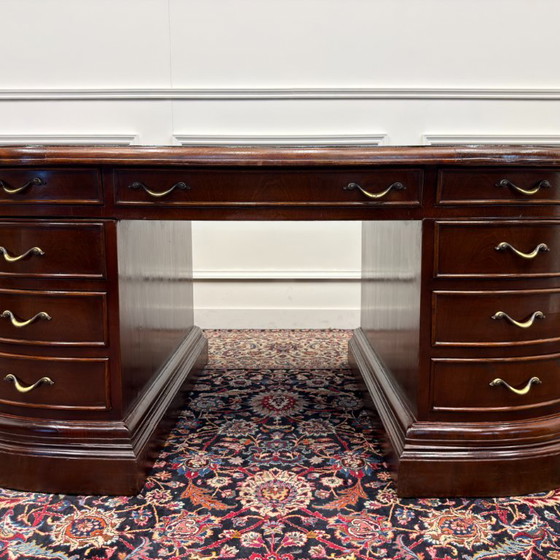 Grande Scrivania Ovale Classica Inglese – Scrivanie, Wood, Brass (photo 13 of 20)