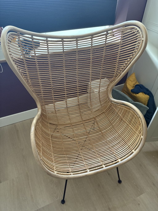 HK Living - Egg Chair - Rattan – fauteuils, Metal (photo 2 of 5)