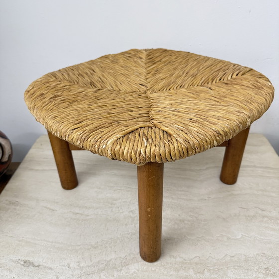 Image 1 of Italian Rush Stool by Lorenzo Forges Davanzati, 1960s
