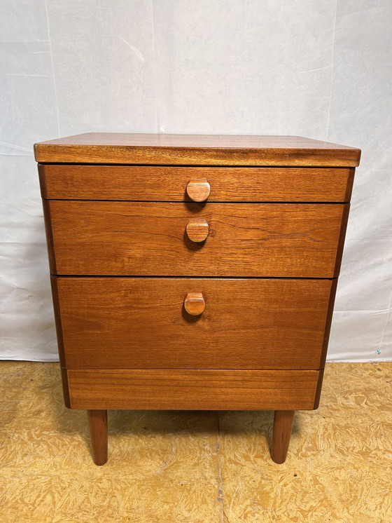 Image 1 of Mid-Century Retro Vintage Teak Small Cabinet by Stag – 1970 Versatile | Compact | Classic British Design