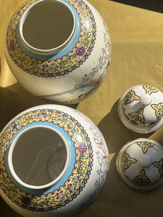 Image 1 of 2x vintage vase China porcelain 