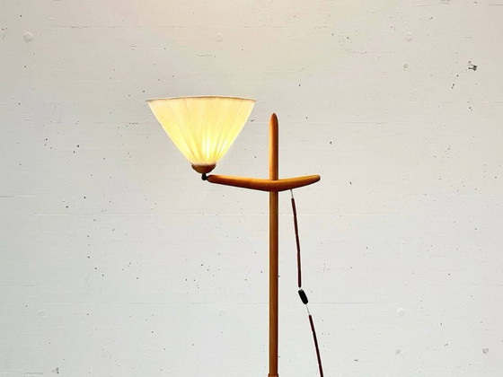 Image 1 of Lámpara de pie de haya by Temde, 1960s