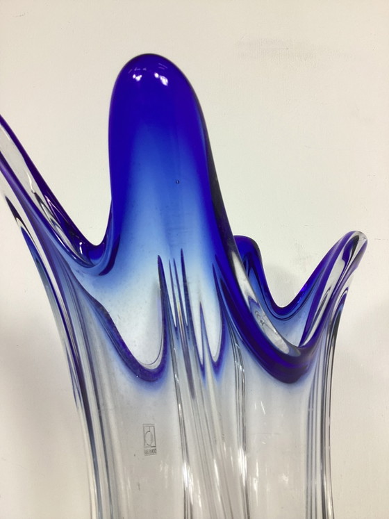 Grand Vase en Verre Design Boussu Vintage Années Soixante-dix – Glass (photo 8 of 8)