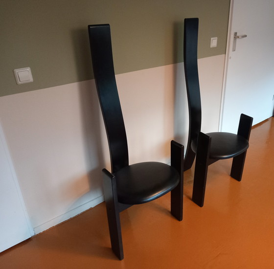 Image 1 of 2x chaises Vico Magistretti Golem