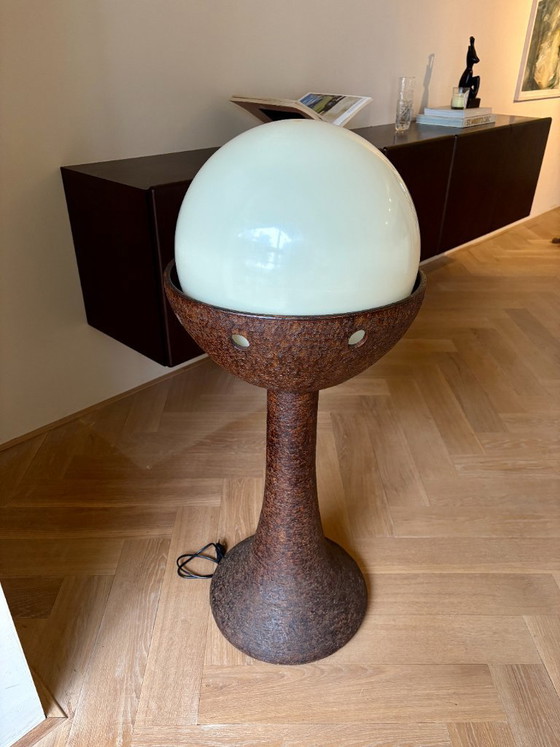 Image 1 of Large Doria Leuchten Vintage Ceramic Brutalist Floor Lamp