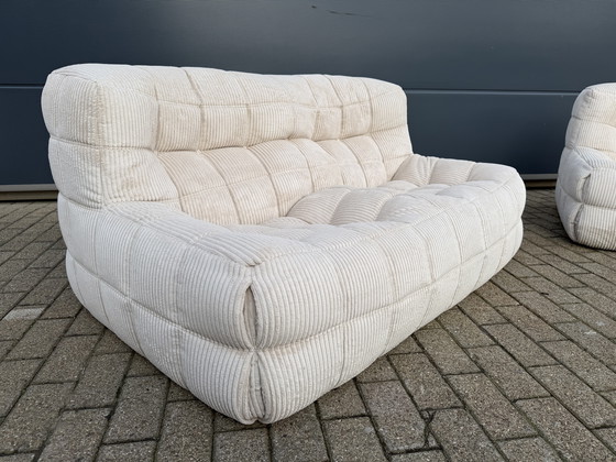 Image 1 of Ligne Roset Kashima 3 posti, 2x2 posti, 1 posto in velluto a coste beige 10/10