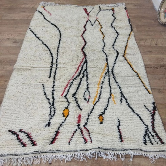 Image 1 of Authentic Berber Unic Rug – 100% Natural Wool Handwoven (237 × 148 cm)