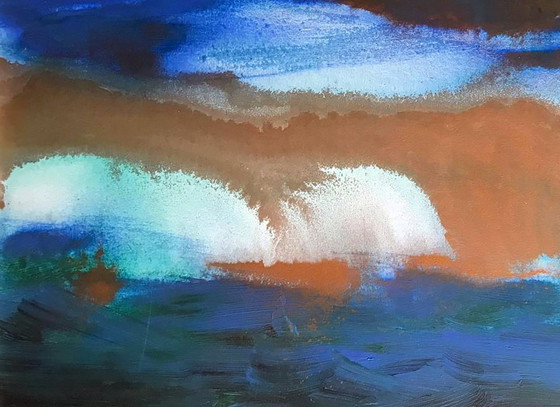 Image 1 of Original Acrylic Painting Abstract Expressionism Galaxy