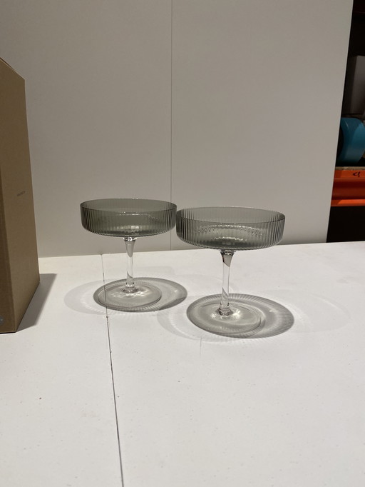 Ripple Champagne Schaaltjes Set van 2