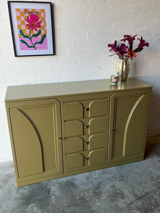 Image 1 of Buffet postmoderne des années 1970 aux lignes Art déco (restylé)