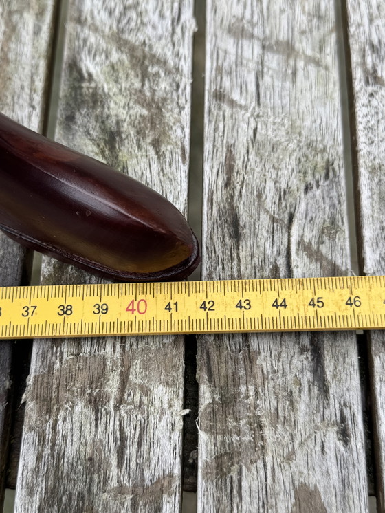 Image 1 of Table d'appoint en teck fin – une sculpture fonctionnelle