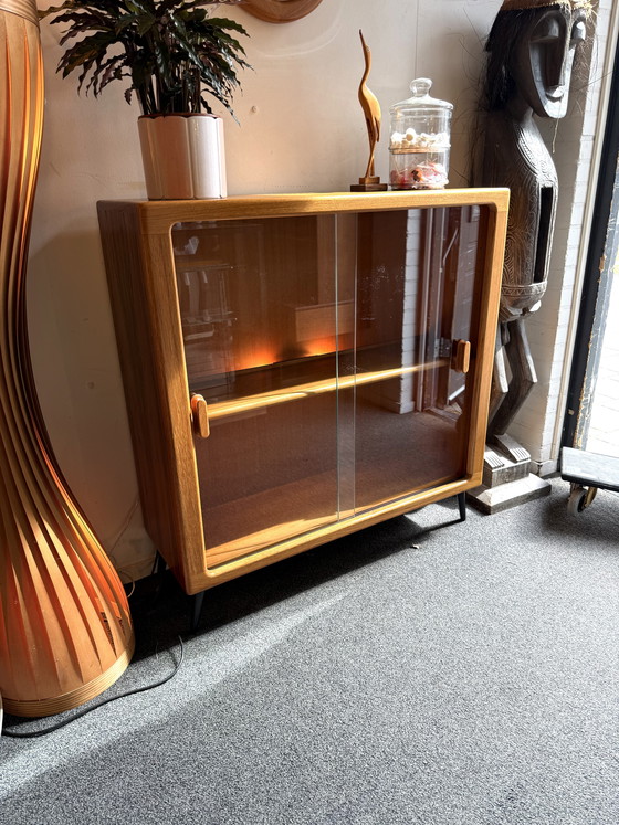 Image 1 of Vintage teak display cabinet, Dyrlund '80