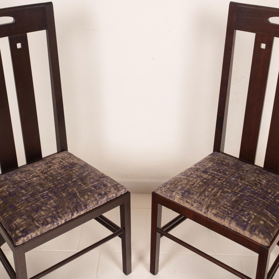 Charles Rennie Mackintosh Glasgow Style Ingram Low Chairs aus Eschenholz für Cassina – Esszimmerstühle, Wood (photo 4 of 20)