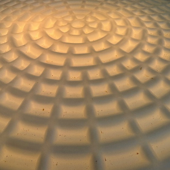 Image 1 of Applique da parete vintage rotonda in vetro opalino