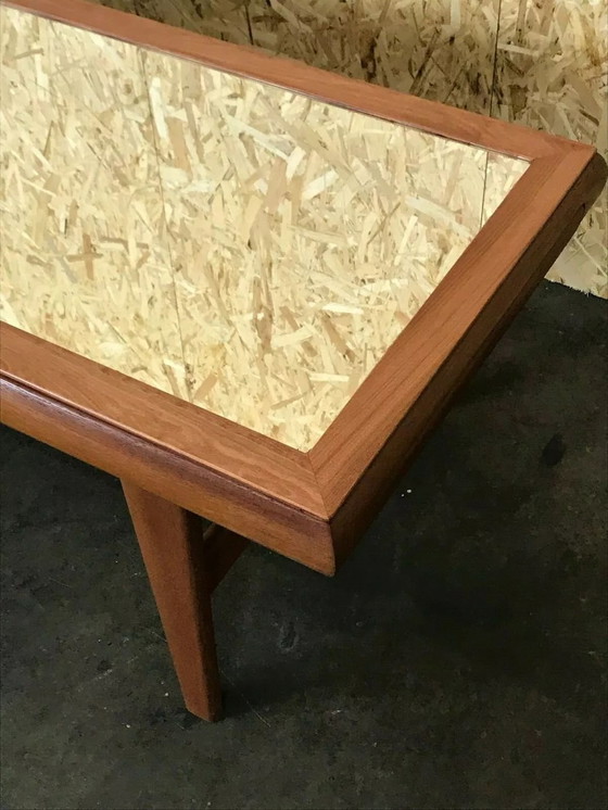 Image 1 of 60er 70er Jahre Teak Tisch Couchtisch Coffee Table Danish Design with Mirror 60s