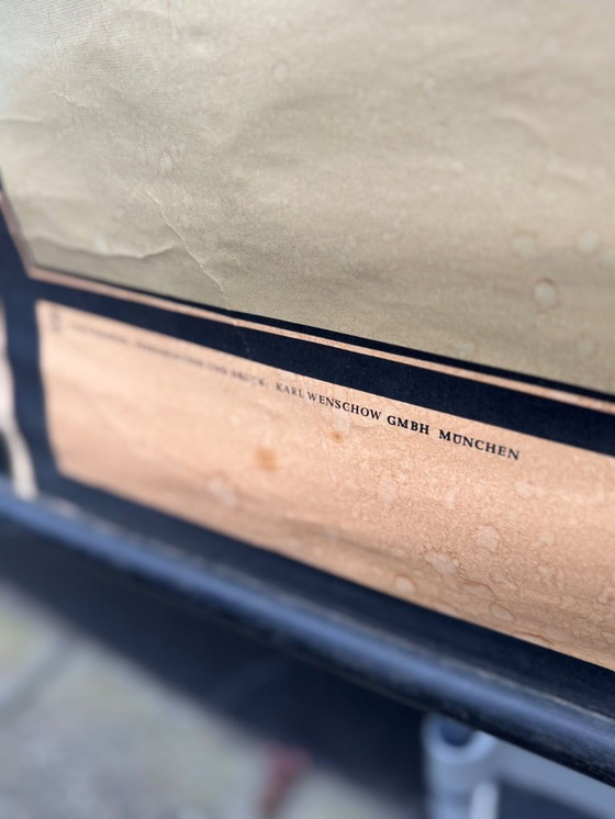 Image 1 of Karl Wenschow Mappa su tela tedesca degli anni '50