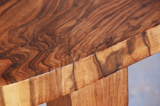 Restored Art Deco Table, Caucasian Walnut, Revived Polish, Czech, 1930s – Dining tables, Wood (photo 4 of 11)
