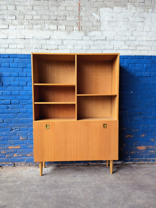 Vintage light wooden wall cabinet, AEJM Møbler, Denmark