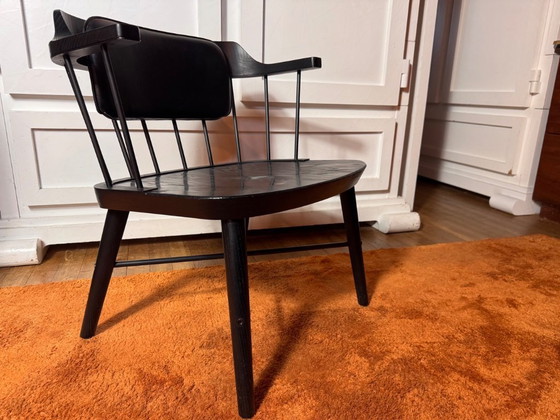 Image 1 of Stellar Works Exchange Lounge Chair set 2x zwart eiken