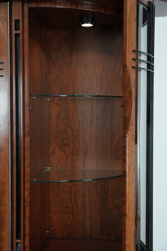 Image 1 of Large Art Deco design display cabinet/sideboard by Schuitema from the Decoforma series with lighting