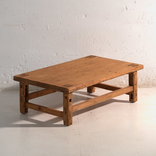 Antique low table in pine wood – China, circa 1890