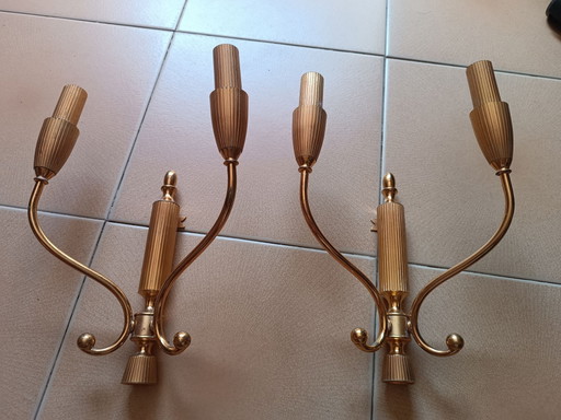 Paar Wandleuchten im Art-Deco-Stil (Italien)