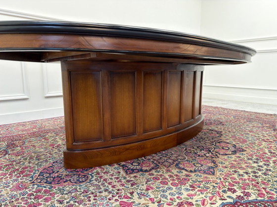 Large oval Art Deco Conference and Dining table – Wood (photo 7 of 11)