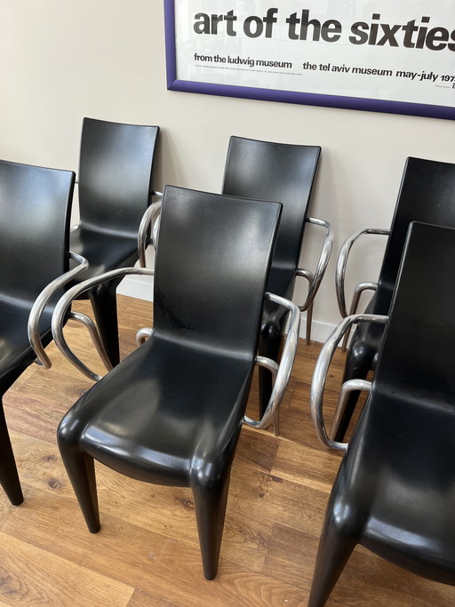 6x Vitra Louis 20 eetkamerstoelen door Philippe Starck