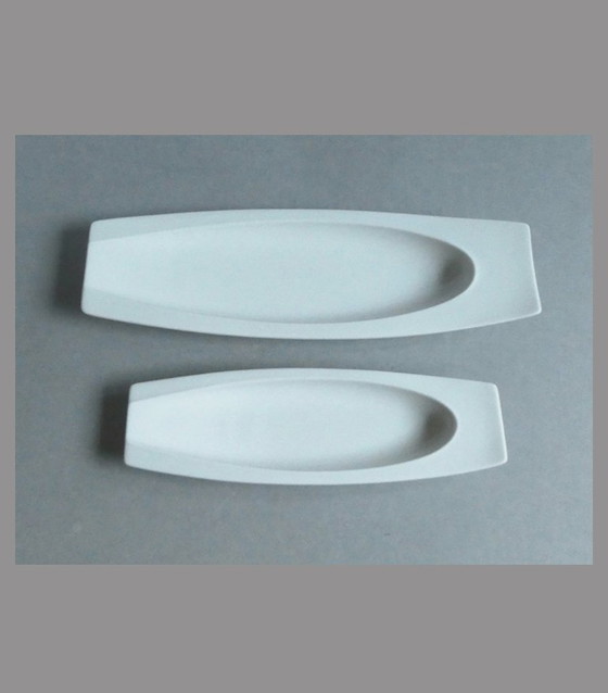 Image 1 of 2 kommen, wit porselein, Fürstenberg, serie TAPA, ontwerp Mikaela Dörfel