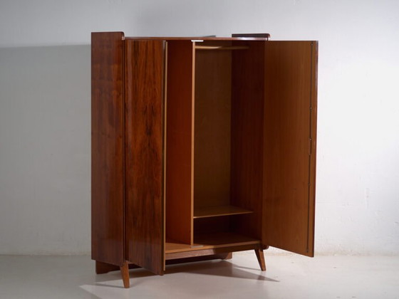 Armadio in palissandro di metà secolo – Cecoslovacchia, attribuito a Pravánec, anni '50 – Mid Century Modern (photo 29 of 40)