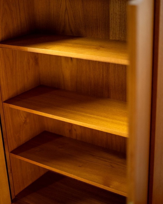 Image 1 of Armadio Mid-Century in teak e acciaio cromato di Franz Meyer Möbel, Germania, anni '60