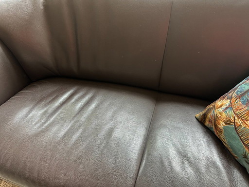 Leolux Morion 2- and 3-seater sofa Arkadia leather Nut
