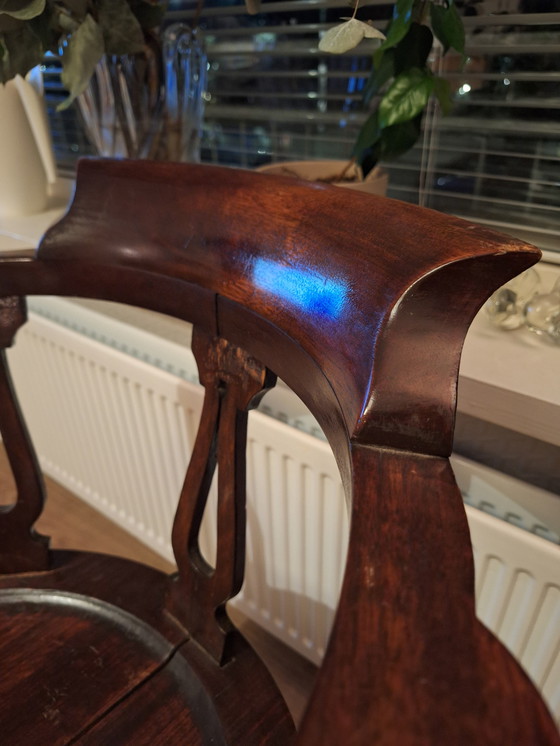 Image 1 of Mahagoni-Schreibtischstuhl aus dem 19. Jahrhundert