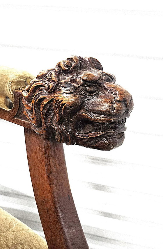 Image 1 of Grunderzeit Stuhl aus massivem Eichenholz