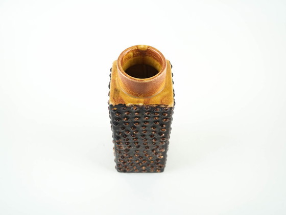 Ceramic vase, West Germany, 1970s, manufactured by P.M. Keramik, Brown, Vintage (photo 5 of 7)