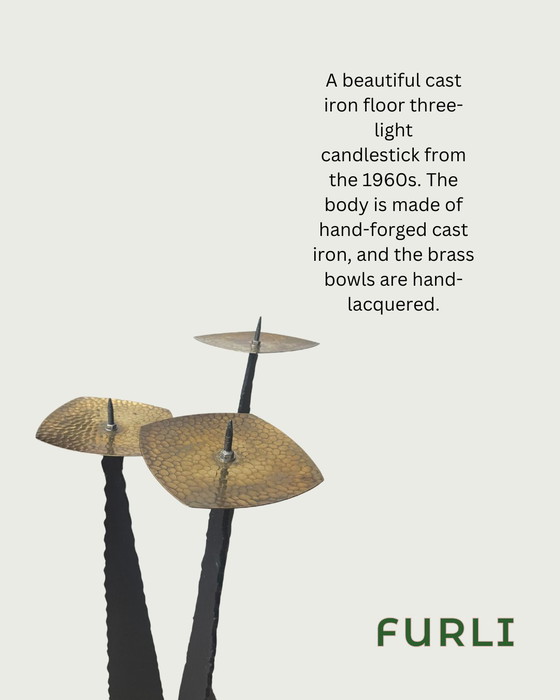 Image 1 of Skulpturaler Bodenleuchter aus den 60er Jahren / Brutalismus