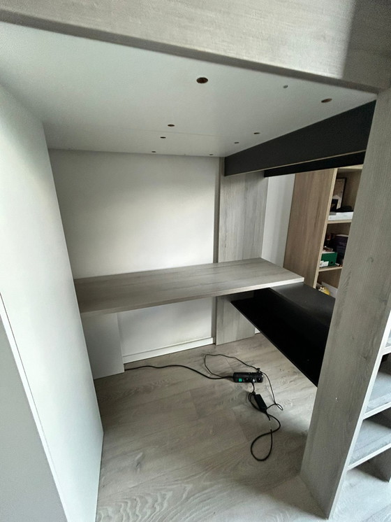 Image 1 of Loft bed with integrated wardrobe and desk