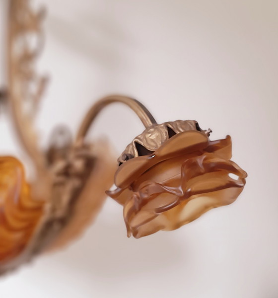 Image 1 of lustre art nouveau | lustre ancien | lampe art nouveau