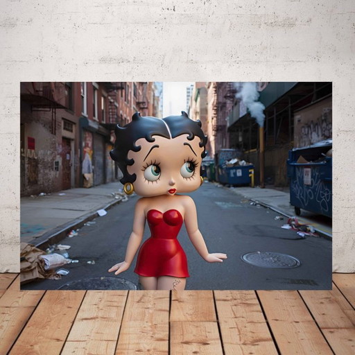 Photo imprimée sur plexiglas / Betty Boop à New York