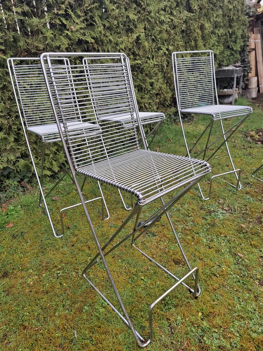 Ensemble de 6 chaises Kreuzschwinger de Till Behrens pour Schlubach, Allemagne, années 1980 – Un classique du design chromé