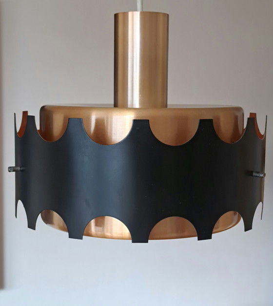 Image 1 of Lampada da soffitto vintage degli anni '70 nello stile di Jo Hammerborg