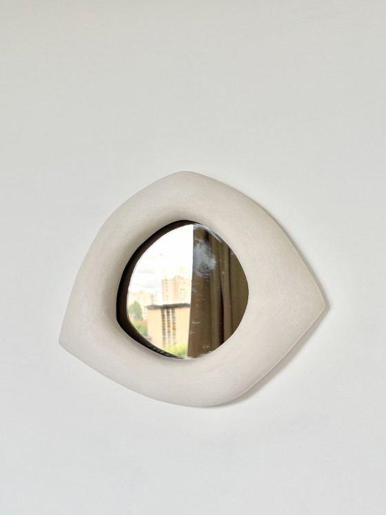 Image 1 of Franse hedendaagse keramische spiegel, "Infinito" van Renzo Maar