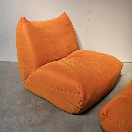 Image 1 of Vintage lounge fauteuil met voetenbank