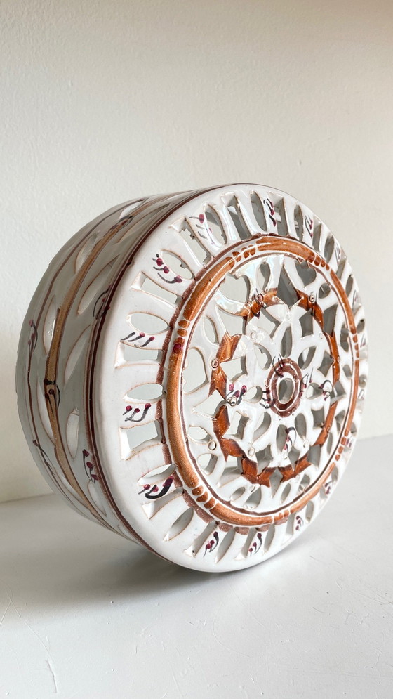 Image 1 of Lámpara de pared de terracota esmaltada artesanal en el centro de Burdeos