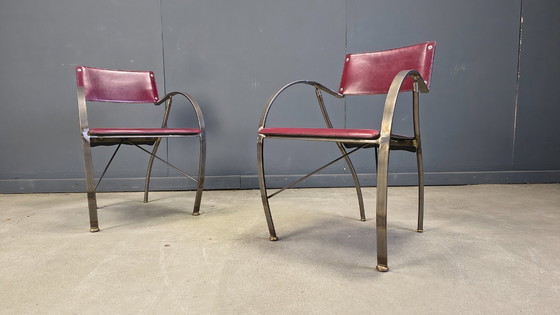 Image 1 of Chaises de salle à manger vintage de Segis, Italie, années 1980