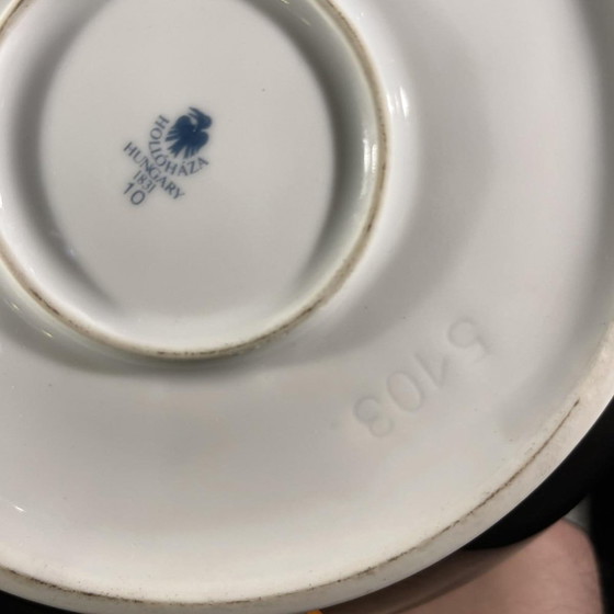 Grand Vase en Porcelaine Dorée par Change Szasz pour Hollohaza, Hongrie, années 1970 (photo 13 of 13)