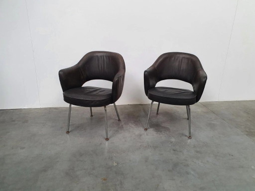 Poltrona direzionale Saarinen Knoll De Coene vintage