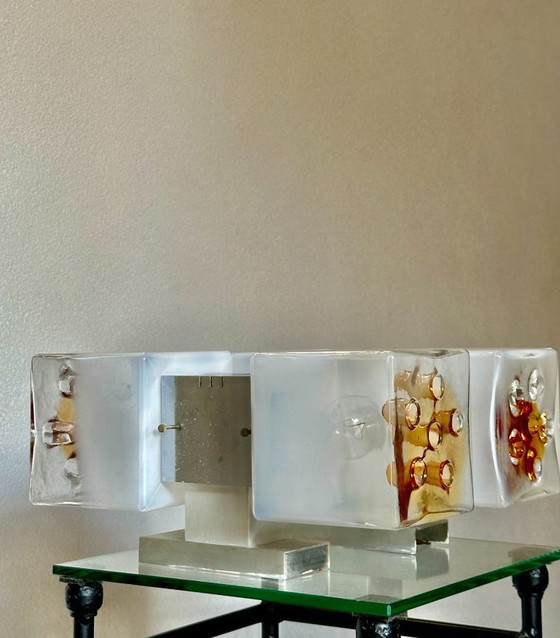 Image 1 of Large Mid-Century Modern Mazzega Murano Glass Sconces by Gaetano Sciolari, 1970s - A Pair