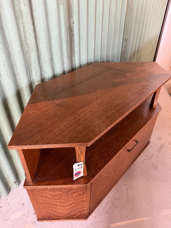 Vintage hoekkast jaren 60 – Opbergkast, Metaal, Hout (photo 4 of 12)